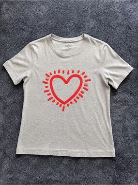 Coach x Keith Haring Heart Embroidered Tee